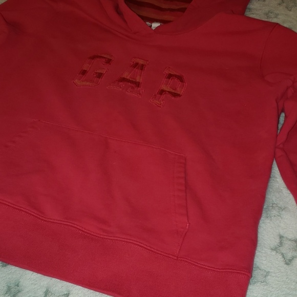 3/$20 Gap Stretch Pink & Orange Logo Hoodie Medium - Picture 4 of 5